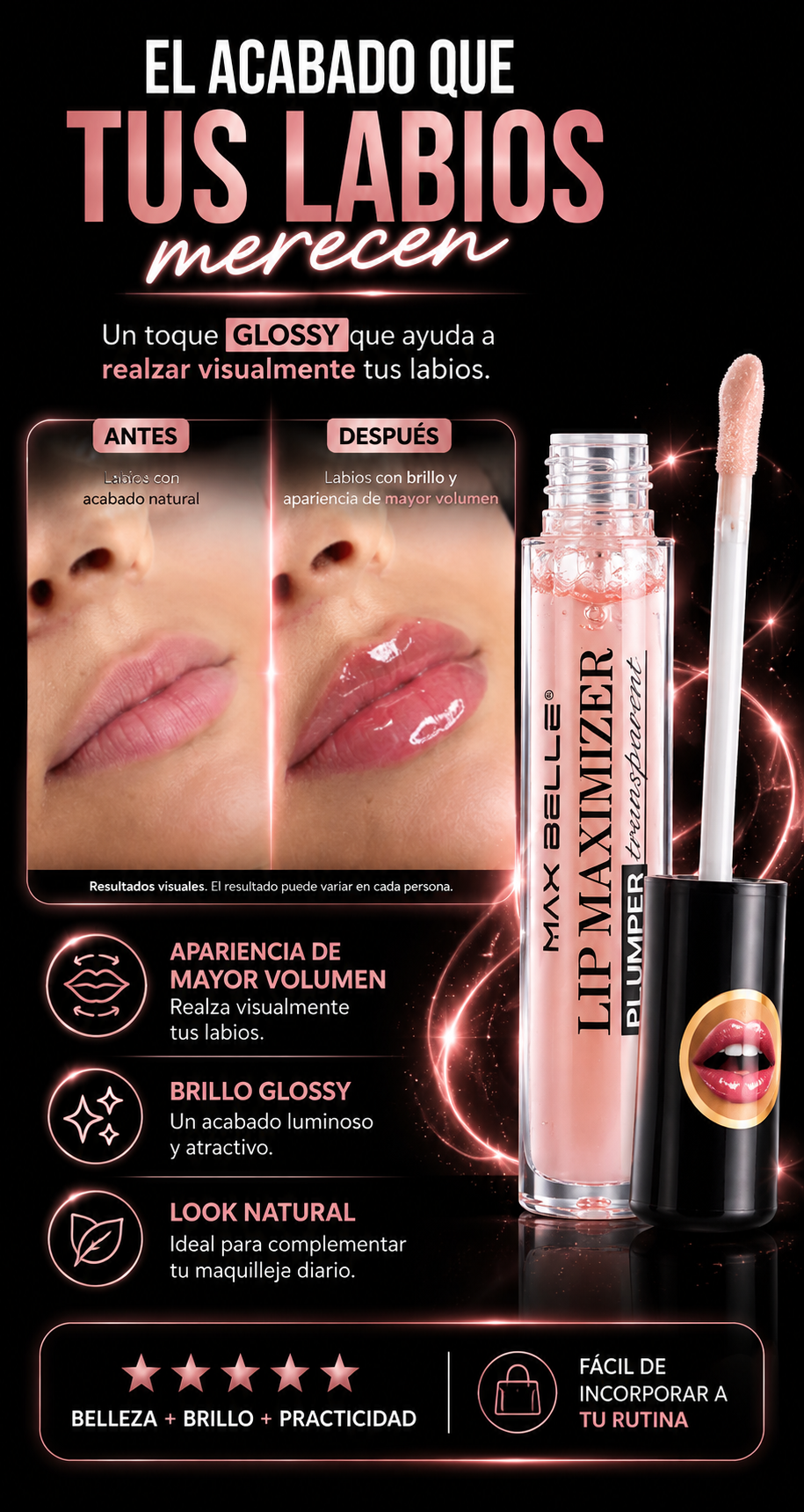Lips Gloss Voluminizador de Labios